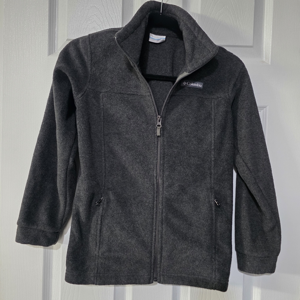 Columbia Kids' Dark Gray Fleece Jacket Medium Boys